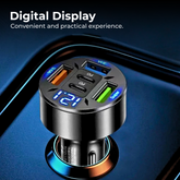 250W Multi-Port Car Charger with LED Display